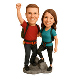 Custom Couples Climbers Bobbleheads – – Customizable Outfit