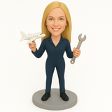 Female Aerospace Engineers Custom Bobbleheads