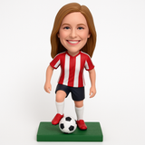 Custom Soccer Player Bobbleheads with Personalized Jersey