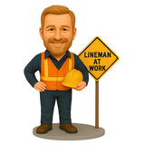 Custom Lineman Bobblehead