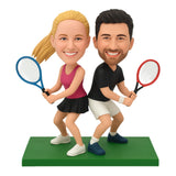 Custom Tennis Player Couples Bobbleheads – Uniform Can Be Customized