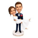 Custom Bride & Groom Bobblehead Cake Topper -– Customizable Any Outfit & Pose