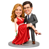 Custom Couple Bobblehead Wedding Gift – Romantic Dip Pose | Customizable Any Outfit & Pose