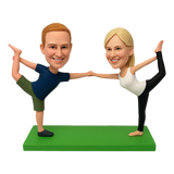 Custom Yoga Couples Bobbleheads – Outfit Customization Available