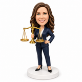 Personalized Lawyer Female Bobblehead