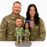 Custom Superhero Couple Bobbleheads – Holding Hands -- Customizable Any Outfit & Pose