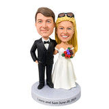 Custom Bride & Groom Bobblehead Cake Topper | Customize Any Outfit & Pose