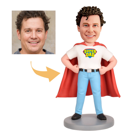 Custom Bobblehead Father's Day Gift - Super Dad