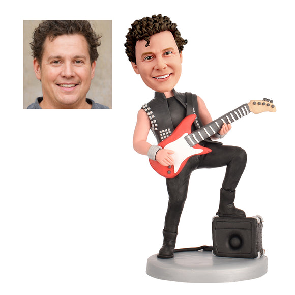 Father's Day Gift Custom Bobblehead - Rock Music