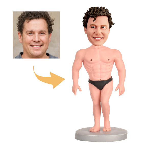 Personalized Muscle Dad Custom Bobblehead