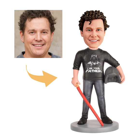 Custom Dad Bobblehead Best Dad in The Galaxy - Father's Day