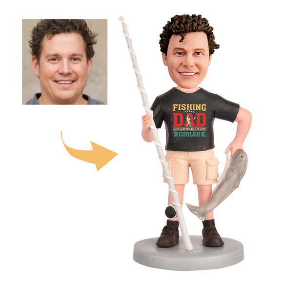 Father's Day Gifts|Gifts for Fishing Dads Custom Fishing Dads Bobbleheads