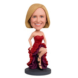 Custom Dancing Bobbleheads – Customizable Maxi Dress