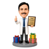 The Retired Doctor Holds the Trophy Custom Bobbleheads