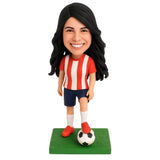 Custom Female Soccer Player Bobbleheads – Uniform Can Be Customized