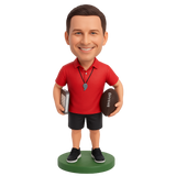Custom Football Coach Bobbleheads with Custom Outfit