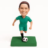 Custom Female Soccer Player Bobbleheads – Uniform Can Be Customized