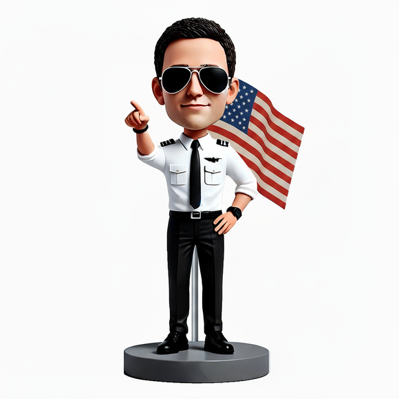 Handsome Naval Officer Custom Bobbleheads