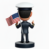 Navy Officer Giving Thumbs up Custom Bobbleheads