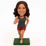 Custom Runners Female Bobbleheads– Outfit Customization Available