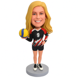 Female Volleyball Player Custom Bobblehead – – Outfit Can Be Customized
