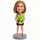 Female Volleyball Player Custom Bobblehead – – – Outfit Customization Available