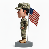 Army Man in Camouflage Uniform Custom Bobbleheads