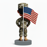 Army Man in Camouflage Uniform Custom Bobbleheads