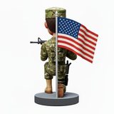 personalized Army Man Holding Gun Bobbleheads