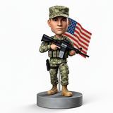 Army Man Holding Gun Custom Bobbleheads
