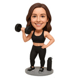 Custom Female Fitness Bobblehead – Outfit Can Be Customized