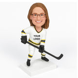 Custom Female Hockey Players Bobbleheads with Custom Outfit