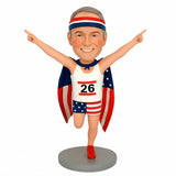 Custom Marathon Runners Bobbleheads– Running Outfit Can Be Customized