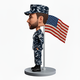 Navy Soldiers Wearing Camouflage Uniforms Custom Bobbleheads