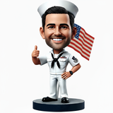 Personalized Navy Sailors Bobbleheads