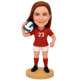 Custom Female Volleyball Player Bobblehead – Custom Uniform Included