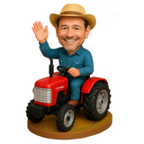Farmer Driving a Tractor Custom Bobbleheads