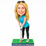 Custom Female Golfers Bobbleheads – Outfit Customization Available