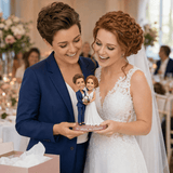 Lesbian Wedding Gifts – Custom Lesbian Couple Bobbleheads| Customize Any Outfit & Pose**