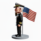 Naval officer is saluting Custom Bobblehead