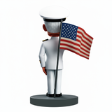 Naval officer is saluting Custom Bobbleheads