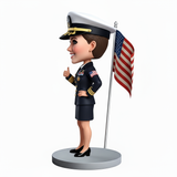 Female Naval Officer Custom Bobbleheads
