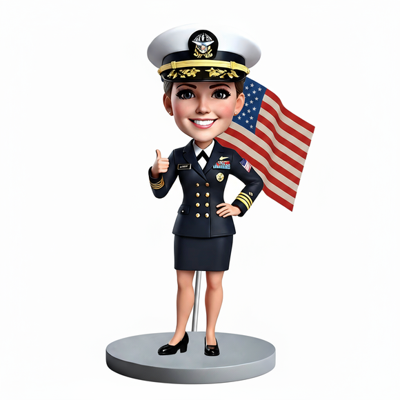 Female Naval Officer Custom Bobbleheads