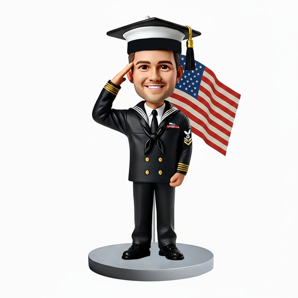 Navy Graduation Custom Bobblehead