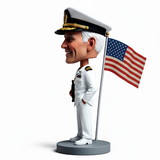 Naval Officer in White Uniform Custom Bobbleheads
