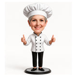 Presents for Female Chefs -  Personalized Female Chef Bobbleheads