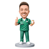 Male Doctor Wearing Scrubs Custom Bobbleheads