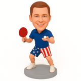 Custom Ping Pong Lover Bobbleheads– Outfit Can Be Customized