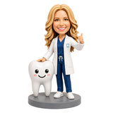 Female Dentist Giving a Thumbs Up Custom Bobbleheads