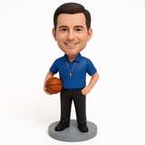 Custom Basketball Coach Bobblehead– Outfit Customization Available